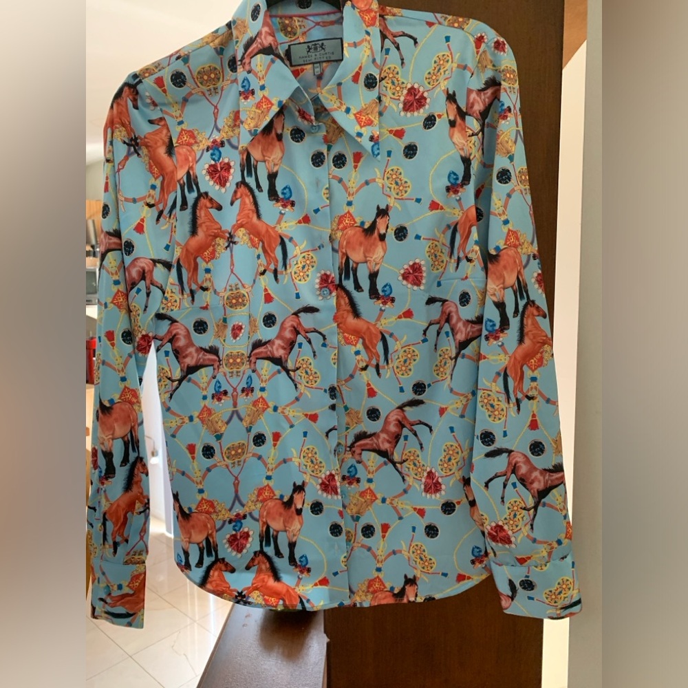 Button down long sleeve shirt . Hawes & Curtis semi fitted. UK